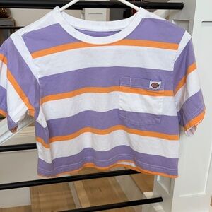 Dickies Purple and Orange Striped Tee